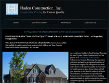 Tablet Screenshot of hadeninc.com